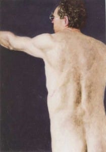 אריכא - דיוקן עצמי מאחור - 1986 - שמן על בד - אוסף האמן