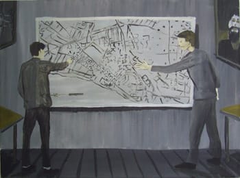 גיא בן-ארי, PLANNING , 2009 שמן על בד, 46X61