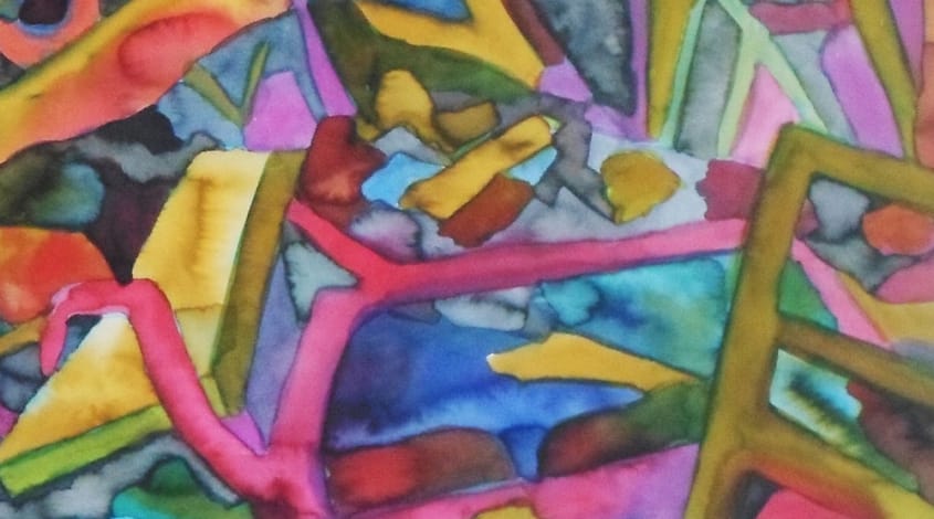 פרט מתוך deconstruction 2013 צבעי מיים על נייר 70×100 ס"מ