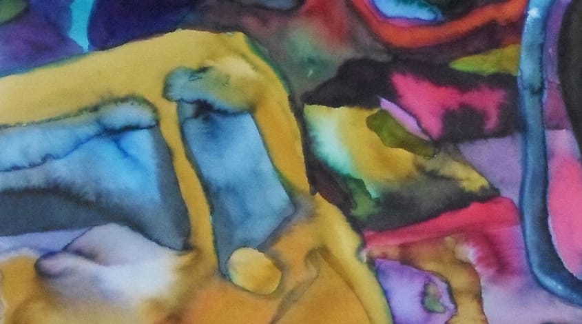פרט מתוך deconstructio  2013 צבעי מיים על נייר 70×100 ס"מ 