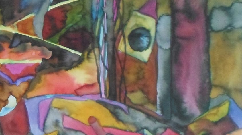 פרט מתוך deconstruction 2013 צבעי מיים על נייר 70×100 ס"מ