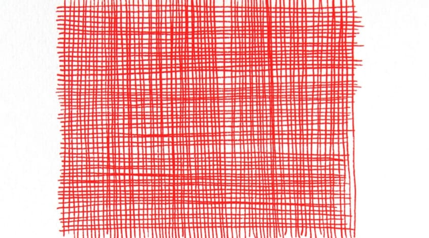 "גאזה אדומה, Red Gaza", עט על נייר, 21X30 ס"מ