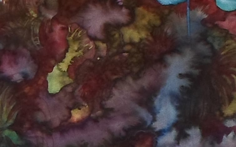 פרט מתוך which witch 2014 צבעי מיים על נייר 70×100 ס"מ