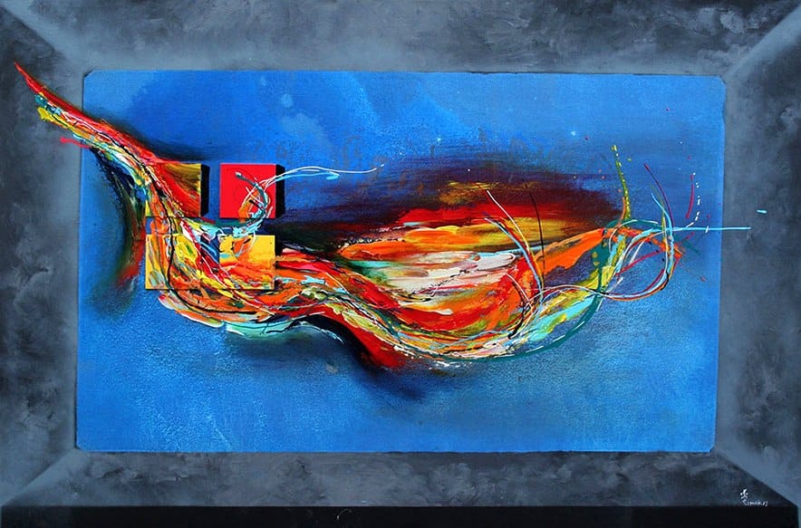 "גונדולה", רוני גולדברג, צבעי מים, 2015