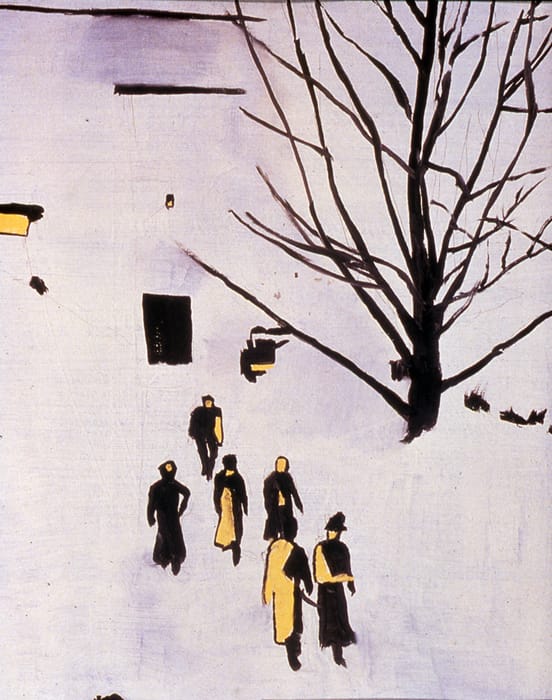 Luc Tuymans The Walk , 1989 Oil on canvas 24 x 19 1/2 inches Courtesy of Depot Collection, Museum Van Hedendaagse Kunst, Gent, Belgium