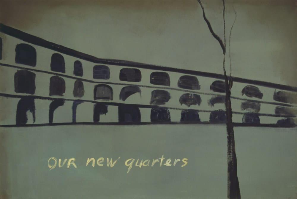 Luc Tuymans Our New Quarters 1986 80,0 x 120,0 cm oil on canvas