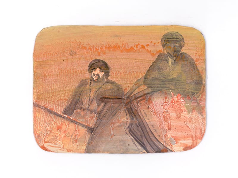 זוג, שמן על פורמיקה, 9/12 ס"מ, 2015