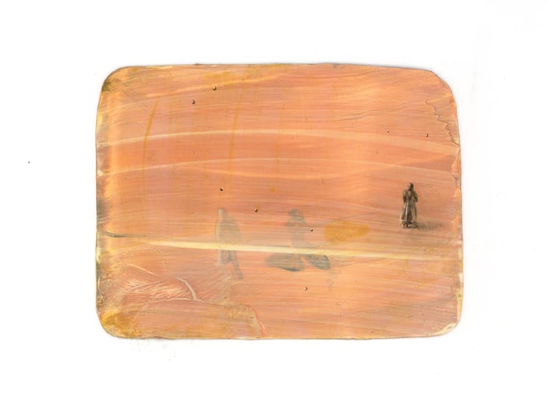 חולות, שמן על פורמיקה, 9/12 ס"מ, 2015