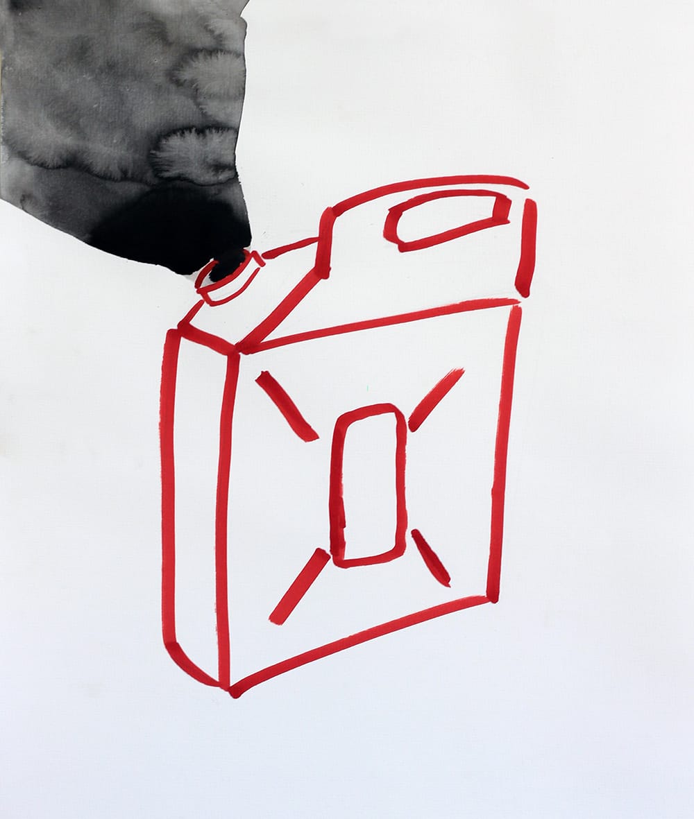 מרקר ודיו על נייר, 2015, 60X50
