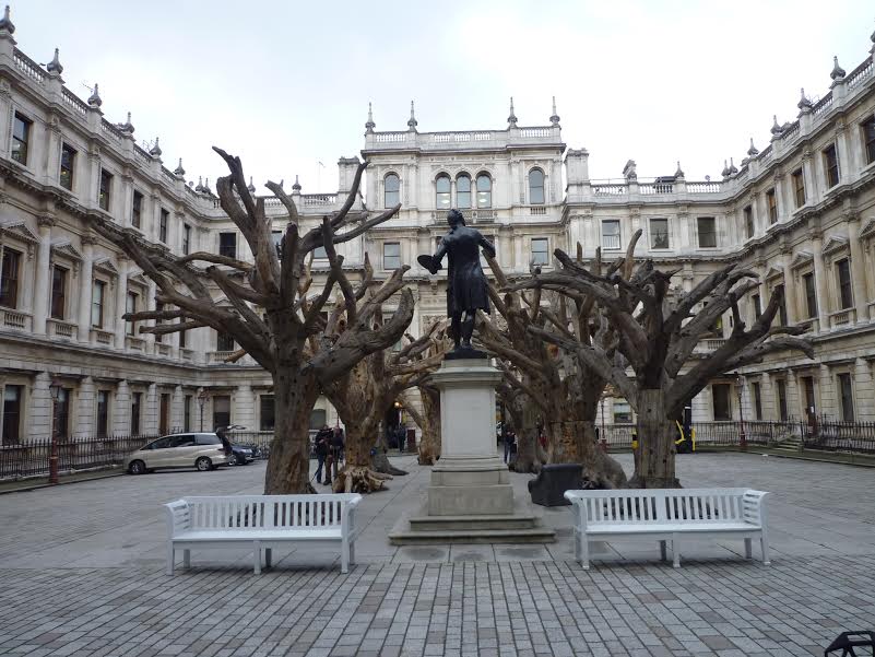 Ai Weiwei, Trees , 2009 – 10 Segments of mountain’s trees, general view Photo, courtesy of Royal Academy of Arts, London. Photography © Ram Ahronov