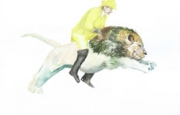 הנרי רוכב על אריה