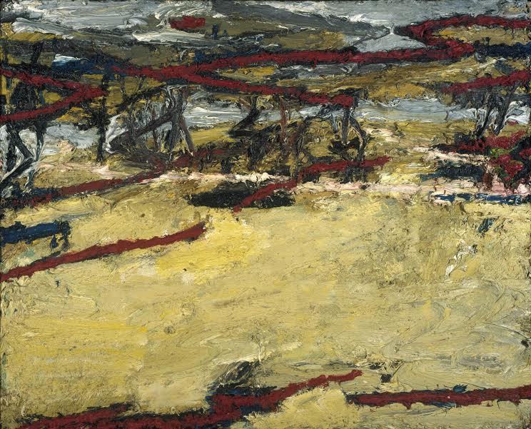 Frank Auerbach Primrose Hill , Spring Sunshine 1961-2/64 Oil paint on board. 1125x1400mm Scottish National Gallery of Modern Art, Edinburgh © Frank Auerbach, courtesy Marlborough Fine Art