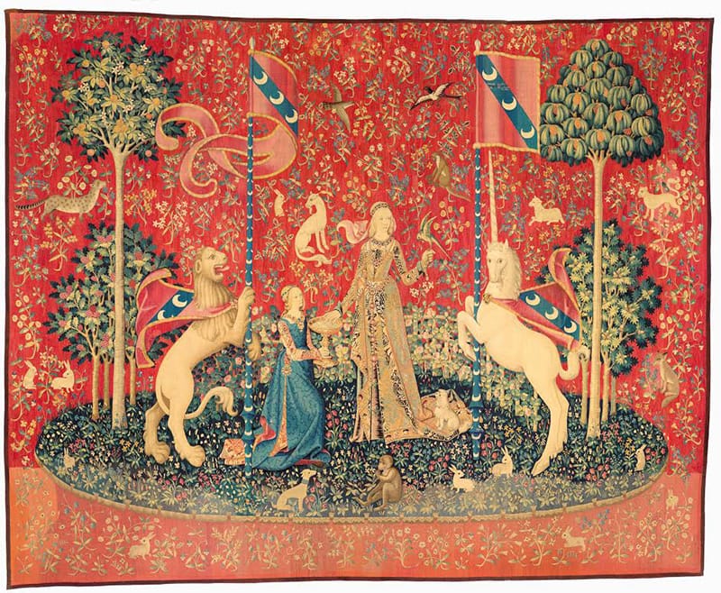 שטיח הטעם, מתוך "הגבירה וחד-הקרן", מוזיאון קלוני, פריס