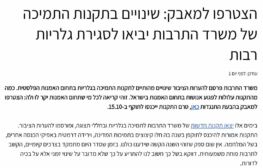מהלך מבורך? מחיר לא צודק – פחות אמנות, וחשד למדיניות הפרד ומשול